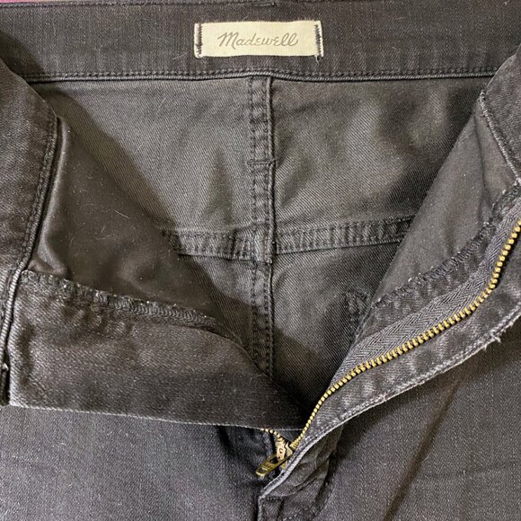 Madewell Slim Wide Leg Crop Jeans - Lunar Wash Black, High Waist - Size 24W - Picture 4 of 11